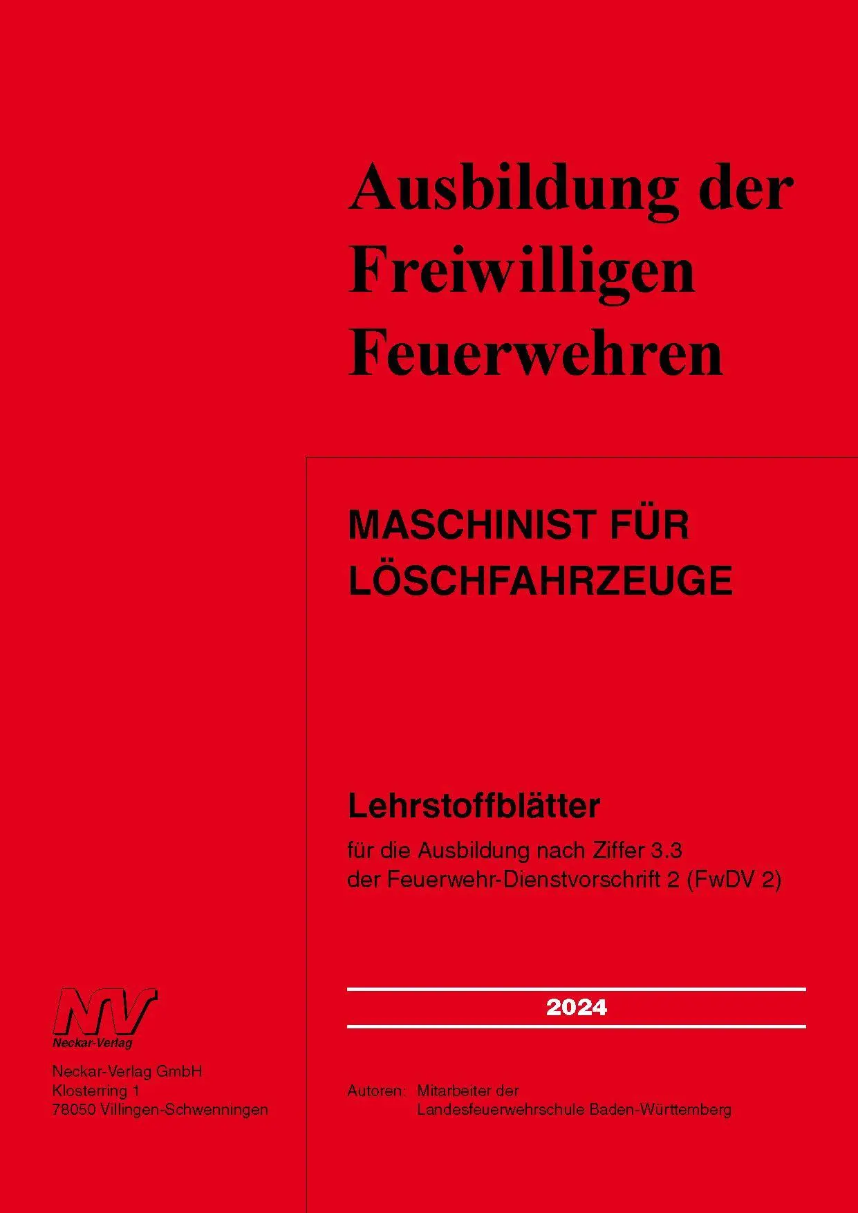 Cover: 9783788379667 | Maschinist für Löschfahrzeuge | Taschenbuch | Deutsch | 2024